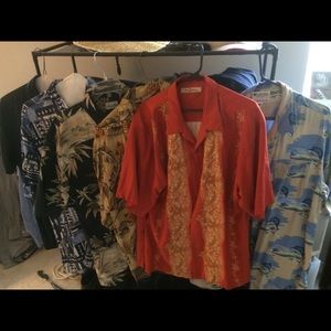 Six extra large men's Hawaiian shirts